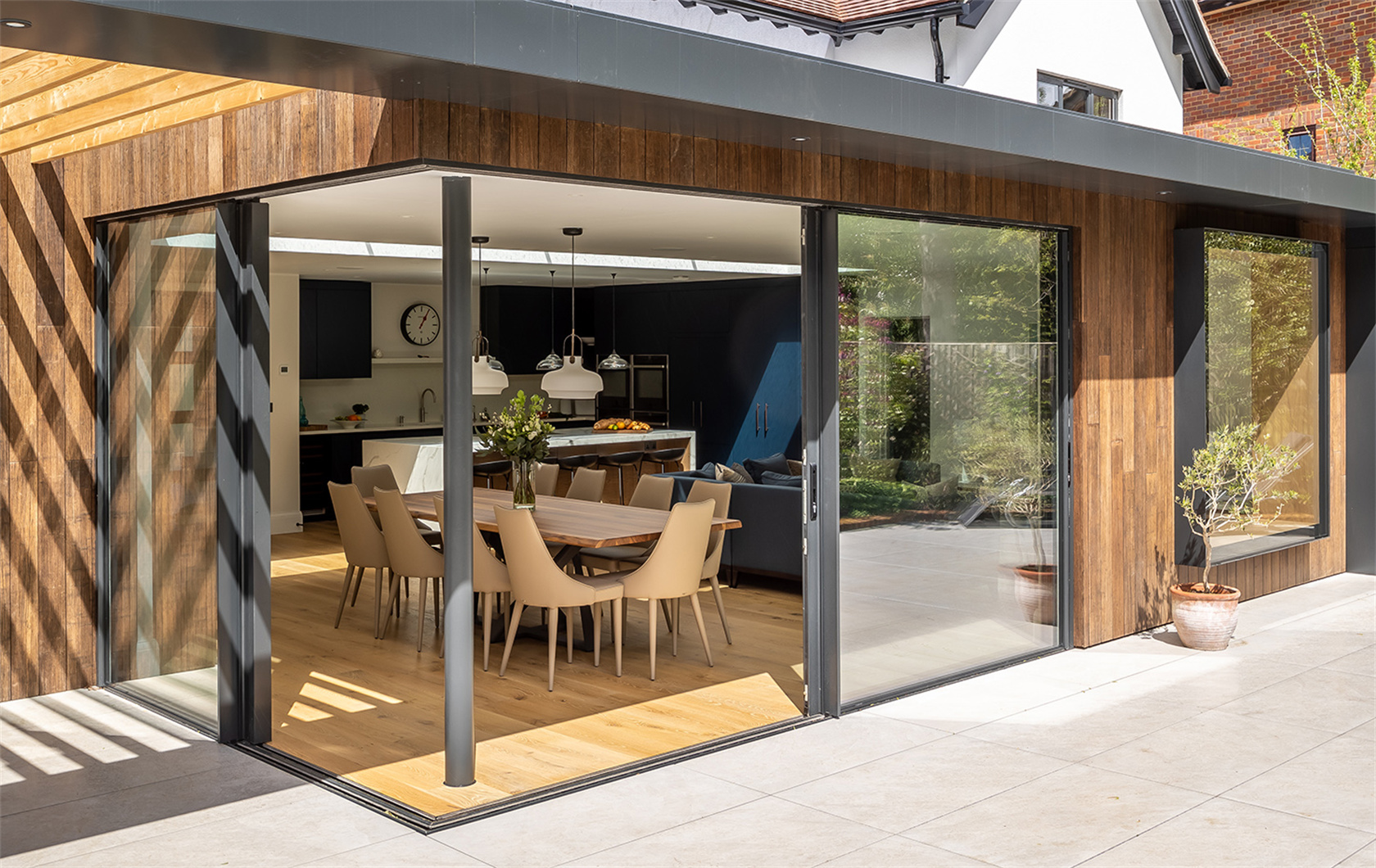 Factory customized villa external aluminium entry safety sliding glass doors