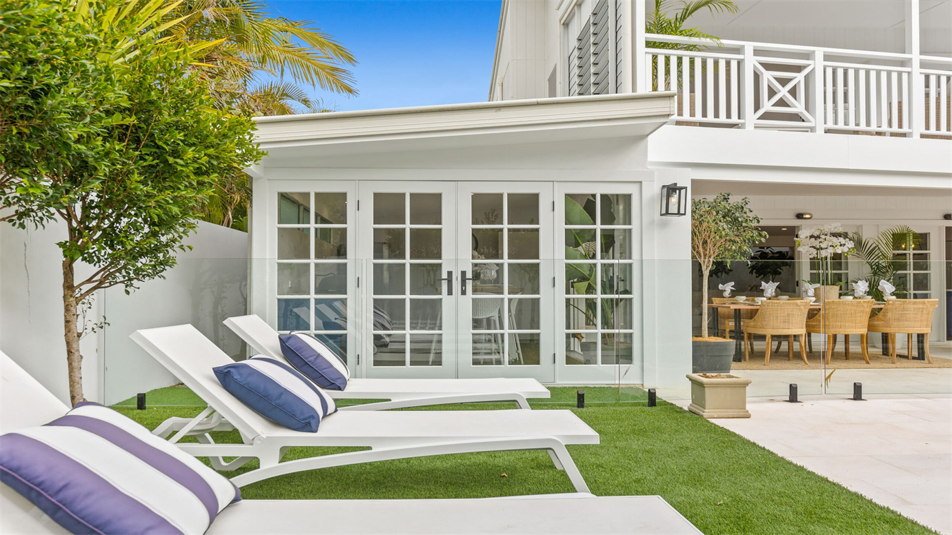 Latest style villa aluminium alloy high end double glass thermal break casement door