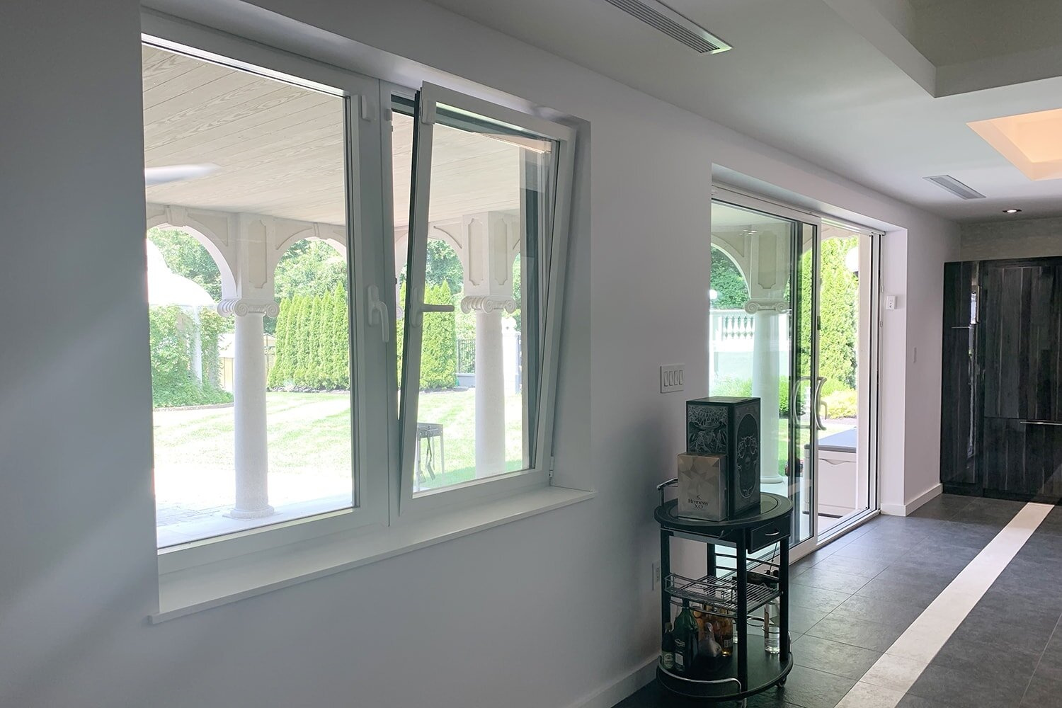 Modern design high end aluminium double glass metal large tilt and turn window for villa