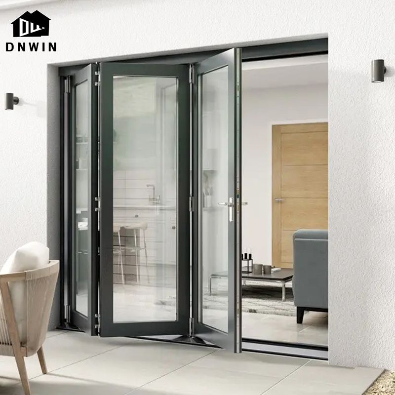 Custom Villa Patio American Style Aluminum Folding Glass Doors
