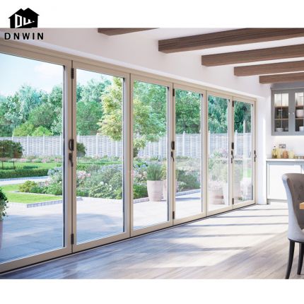 Custom Villa Patio American Style Aluminum Folding Glass Doors