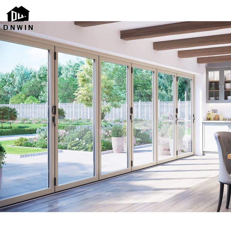 Custom Villa Patio American Style Aluminum Folding Glass Doors