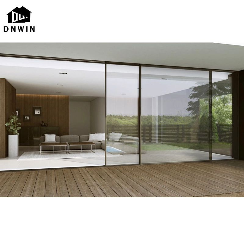 Modern Style Villa Aluminium Triple Glass Water Proof Sliding Door for Patio