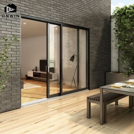 Modern Style Villa Aluminium Triple Glass Water Proof Sliding Door for Patio