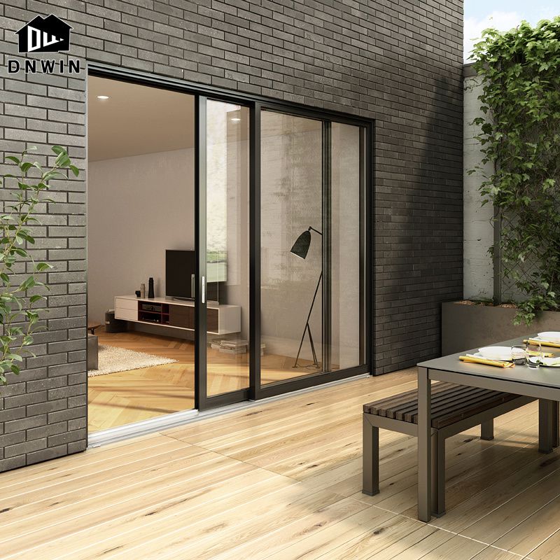 Modern Style Villa Aluminium Triple Glass Water Proof Sliding Door for Patio