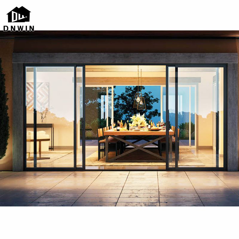 Modern Style Villa Aluminium Triple Glass Water Proof Sliding Door for Patio