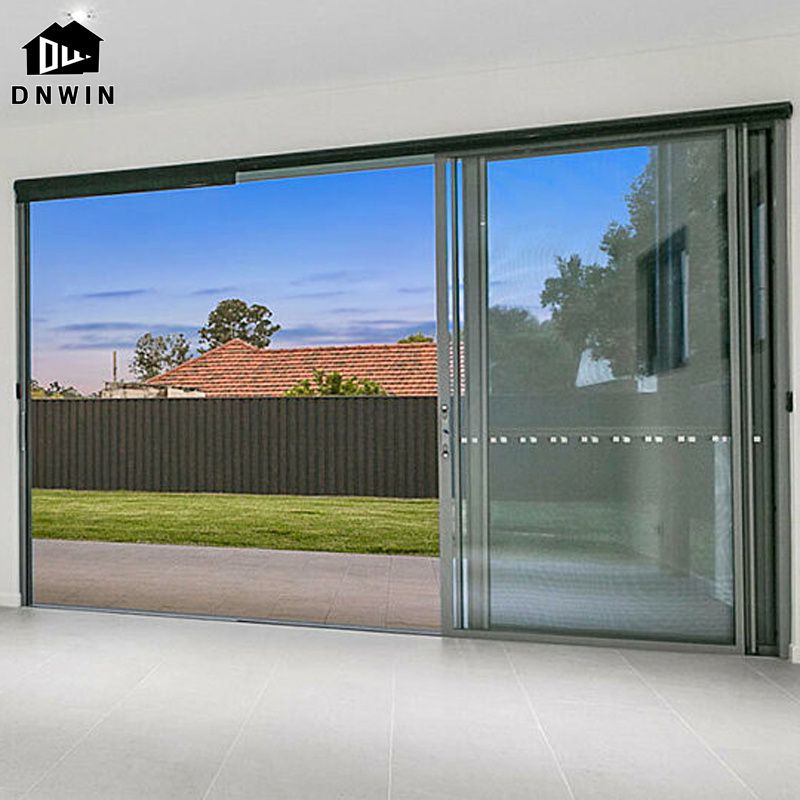 Factory Customize Villa Entrance Aluminium Tempered Glass French Sliding Doors