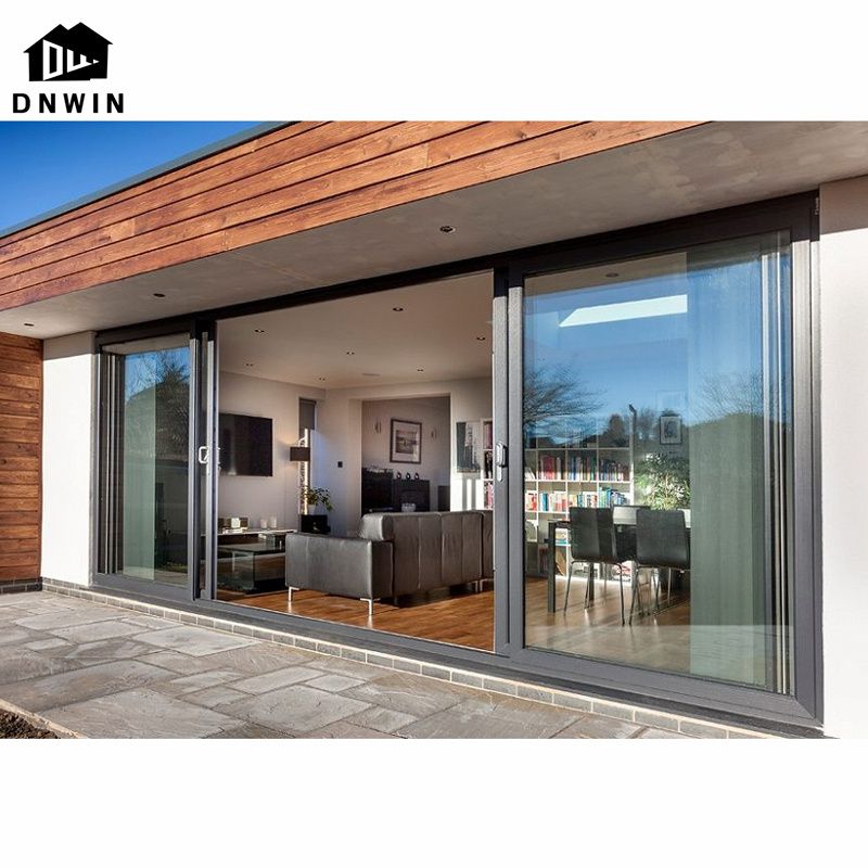 Factory Customize Villa Entrance Aluminium Tempered Glass French Sliding Doors
