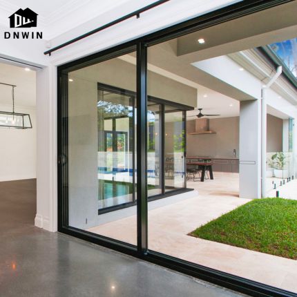 Custom Modern Style Aluminium Security Sliding Glass Door System for Shop