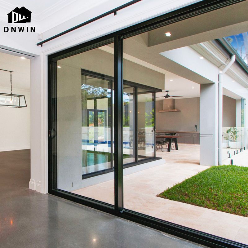 Custom Modern Style Aluminium Security Sliding Glass Door System for Shop