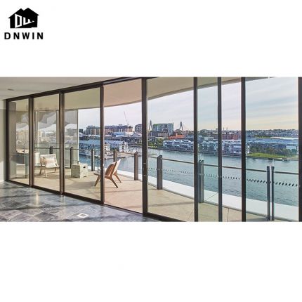 Custom Modern Style Aluminium Security Sliding Glass Door System for Shop