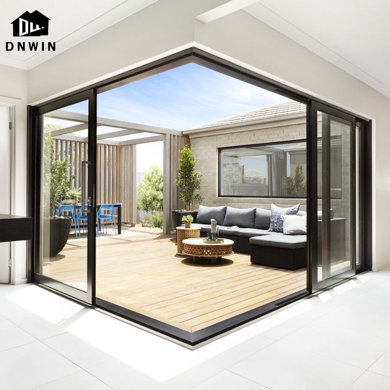 Factory Custom Modern Style Villa Patio Aluminium Frame Showcases Sliding Door Windows
