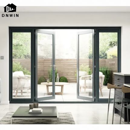Custom Building Aluminium Tempered Glass Casement Door For Exterior Security Entrance
