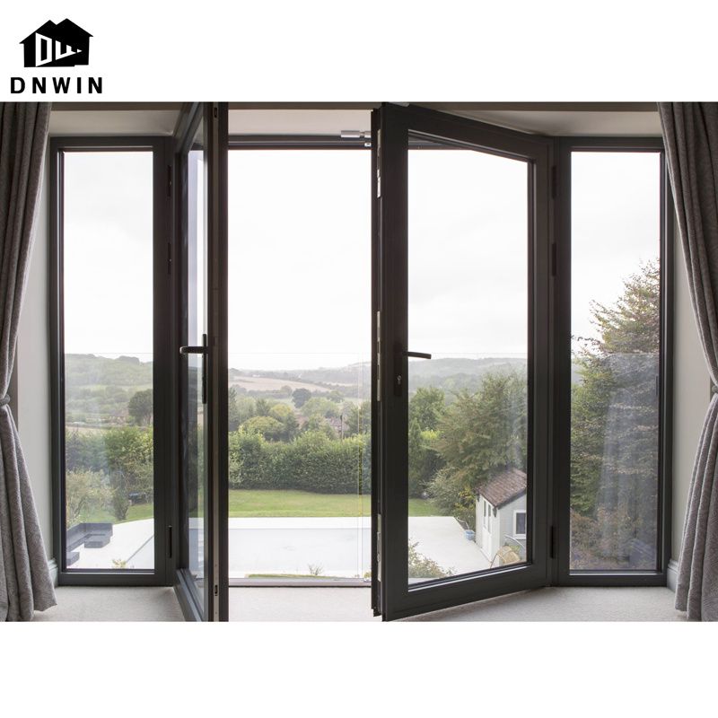 Modern Style Living Room Narrow Frame Aluminium Interior Double Glass Casement Door