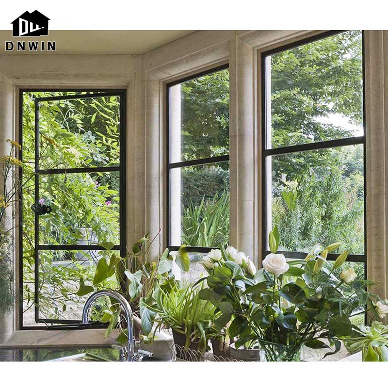 Hurricane Proof Aluminium Double Glazing Casement Window for Apartment and Villa