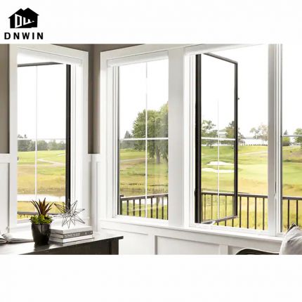 Hurricane Proof Aluminium Double Glazing Casement Window for Apartment and Villa