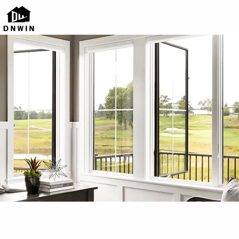 Hurricane Proof Aluminium Double Glazing Casement Window for Apartment and Villa