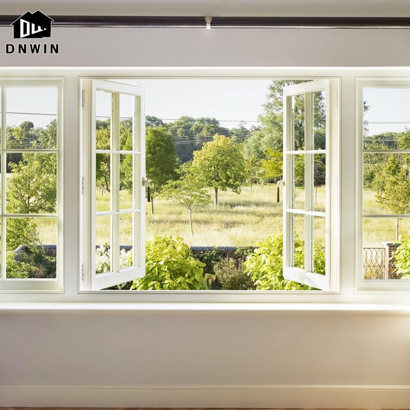 Hurricane Proof Aluminium Double Glazing Casement Window for Apartment and Villa