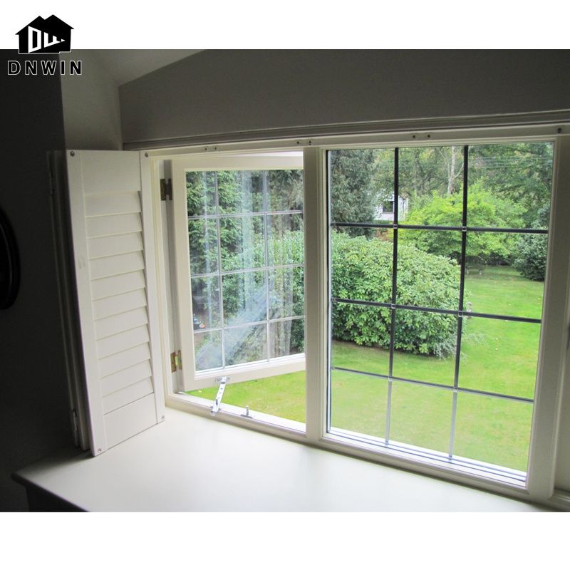 Apartment and Hotel Modern Style Aluminium Narrow Frame Tempered Glass Casement Window
