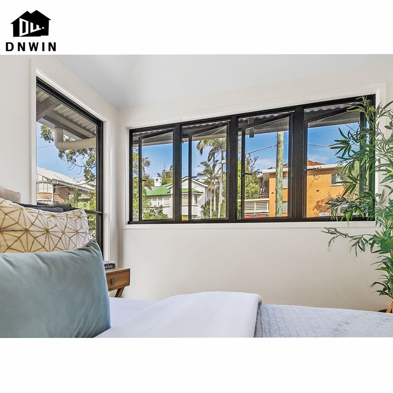 French Style Aluminium Slim Frame Low-e Glass Casement Window for Villa or Apartment