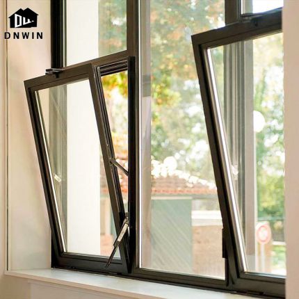 American Style Villa Thermal Break Aluminium Tempered Glass Tilt and Turn Window