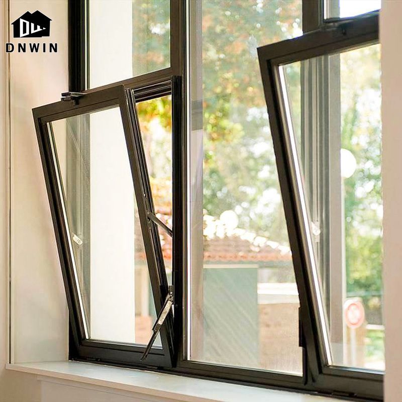 American Style Villa Thermal Break Aluminium Tempered Glass Tilt and Turn Window