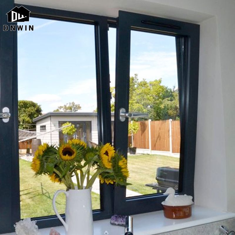 American Style Villa Thermal Break Aluminium Tempered Glass Tilt and Turn Window