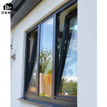 American Style Villa Thermal Break Aluminium Tempered Glass Tilt and Turn Window