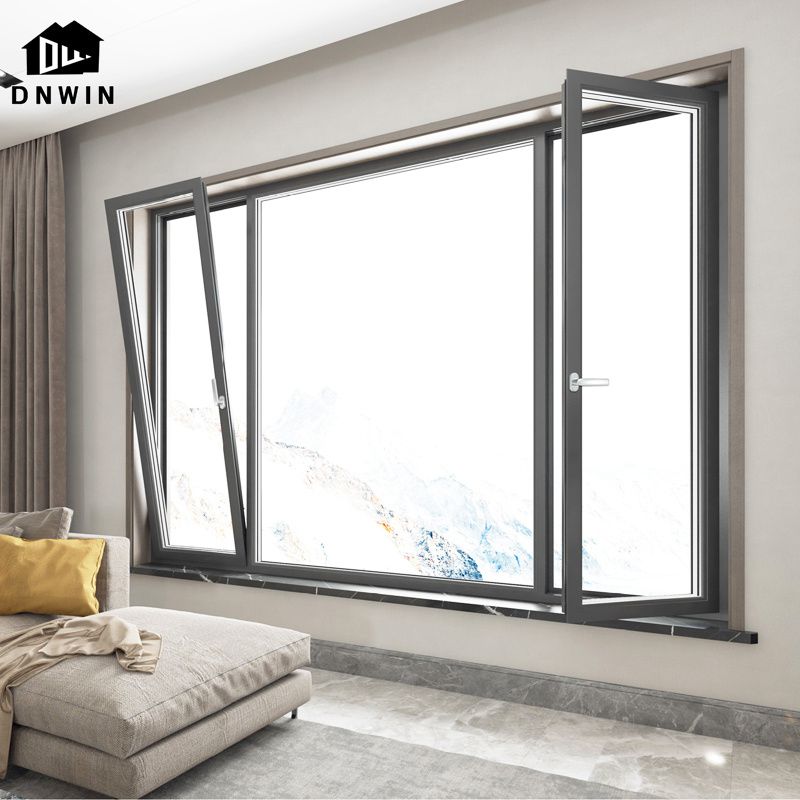 Custom High Quality Modern Style Aluminum Low-e Glass Tilt and Turn Window