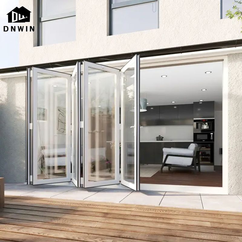 black bifold door