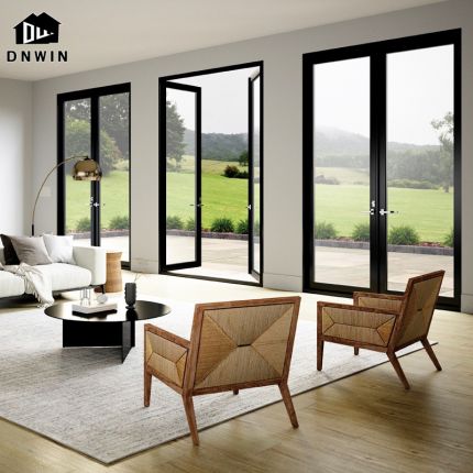 aluminium casement door glass