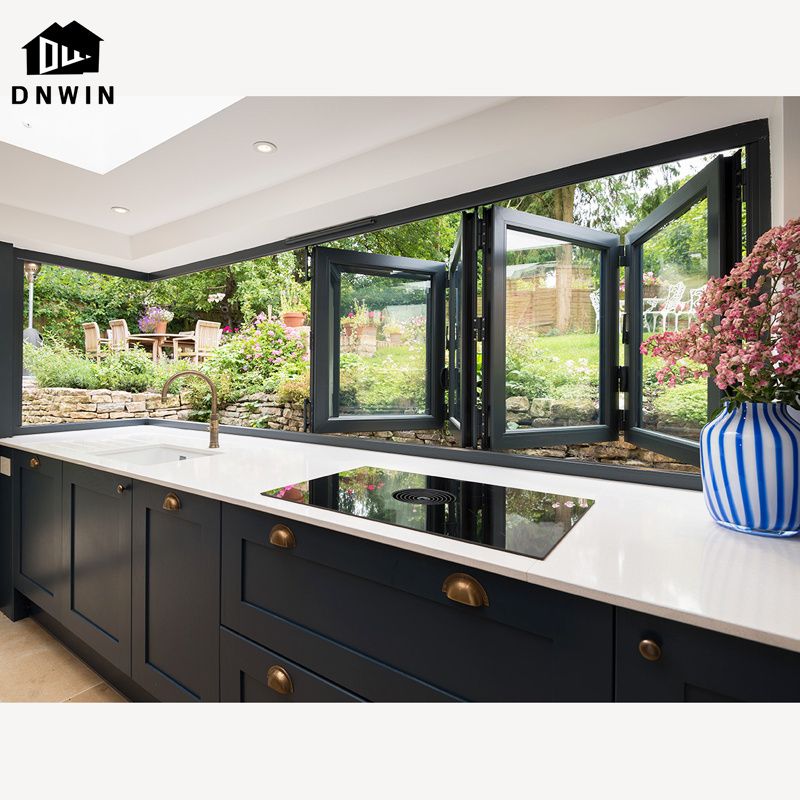 Accordion folding windows