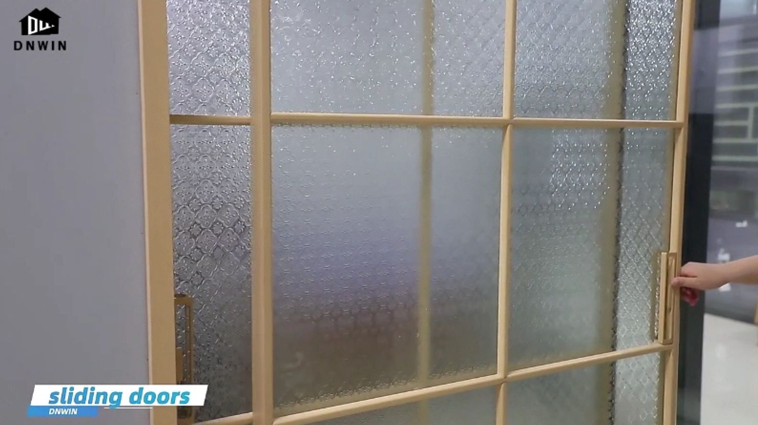 Classic design gold sliding door