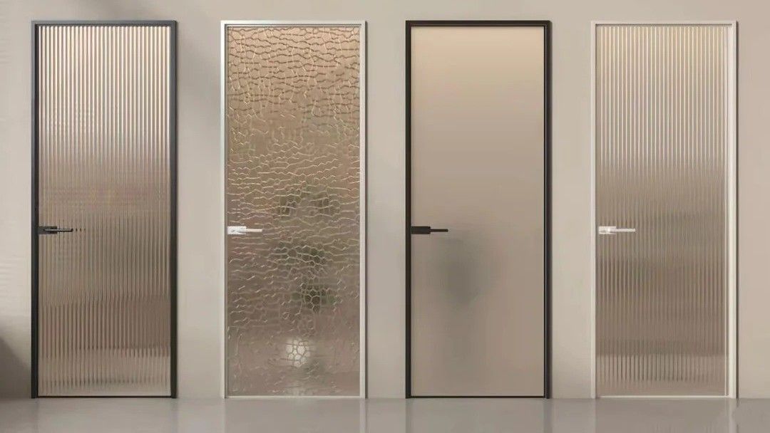 Ultra Slim Aluminum Hinge Door with Frosted Glass