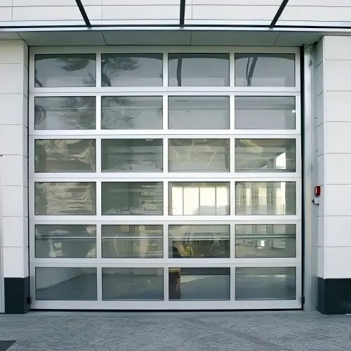 Aluminum Glass Garage Door Straight Up Open Design